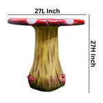 Mushroom Center Table with Three Sitting Stools - The Decorshed