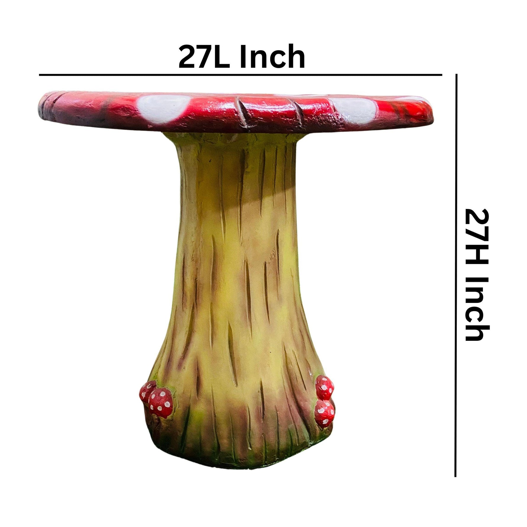 Mushroom Center Table with Three Sitting Stools - The Decorshed