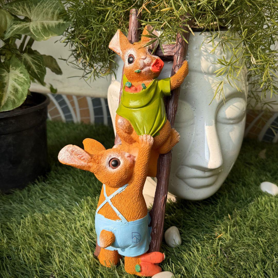 Rabbit Climbing Ladder Statue – The Decorshed