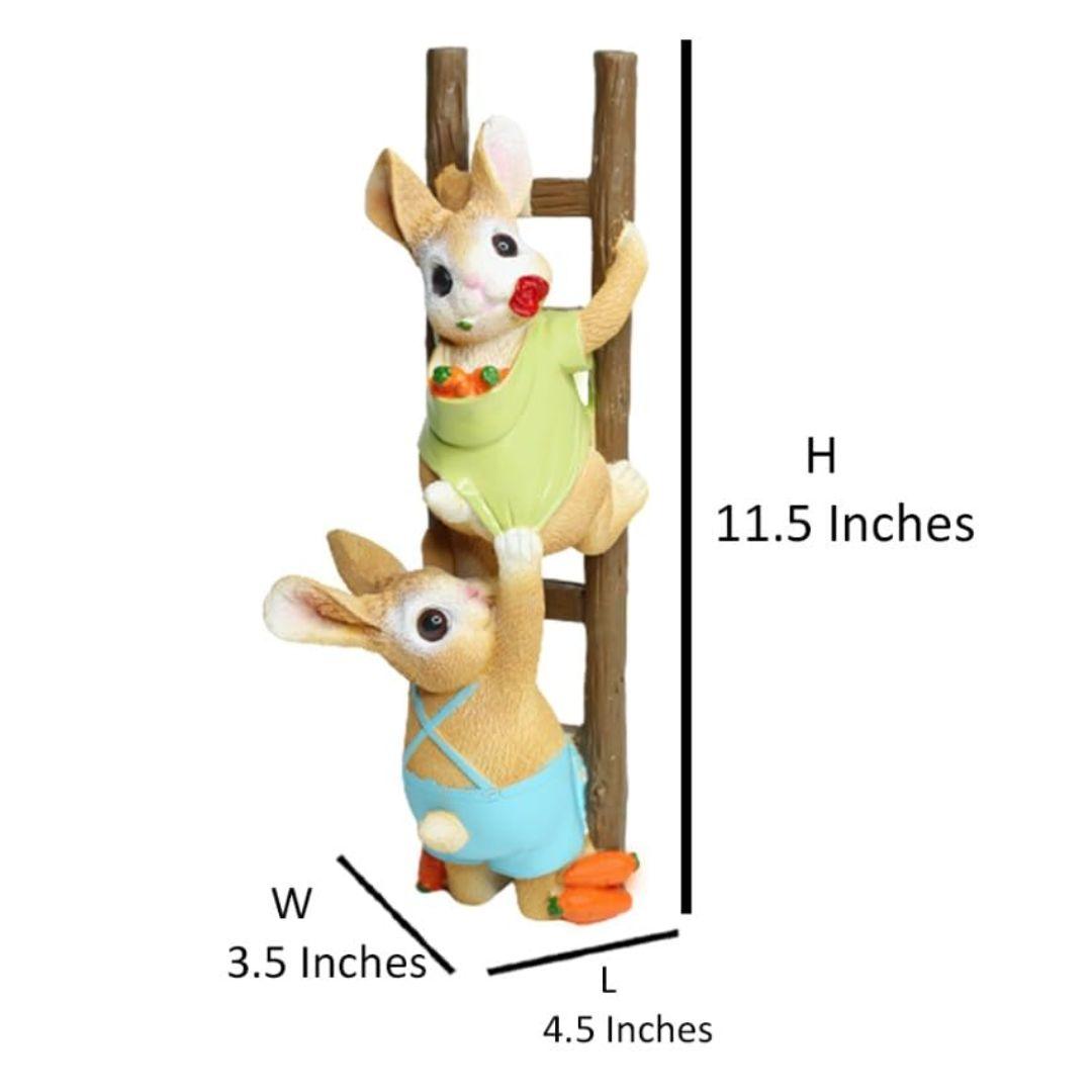 Rabbit Climbing Ladder Statue - The Decorshed