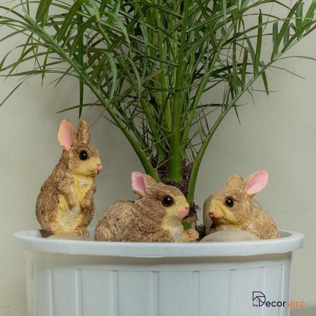 Rabbit Sculptures (Set of 3) - The Decorshed
