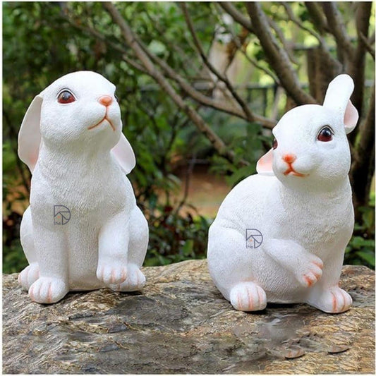 Realistic Rabbit Figurines For Garden Decor - The Decorshed