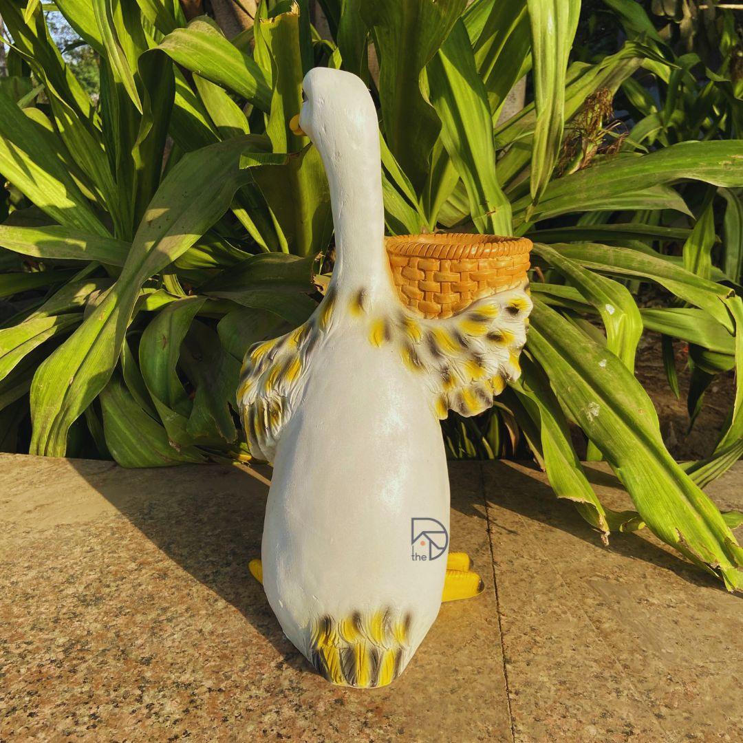 Resin Standing Duck Planter in Hand - The Decorshed