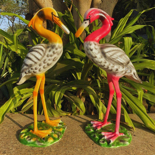 Sarus Crane Animal Statue For Garden Decor - The Decorshed