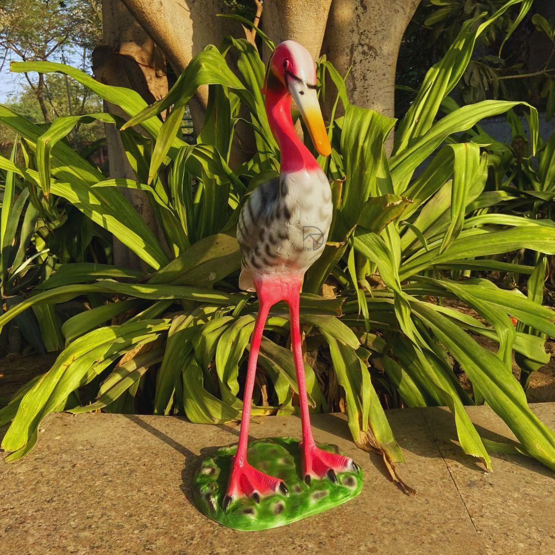 Sarus Crane Animal Statue For Garden Decor - The Decorshed