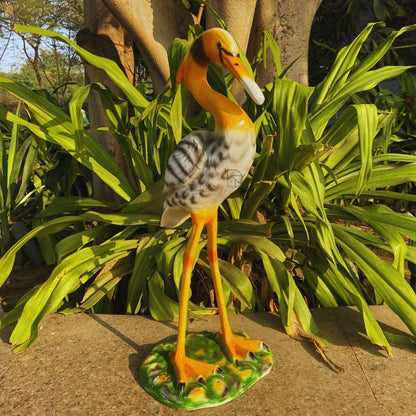Sarus Crane Animal Statue For Garden Decor - The Decorshed