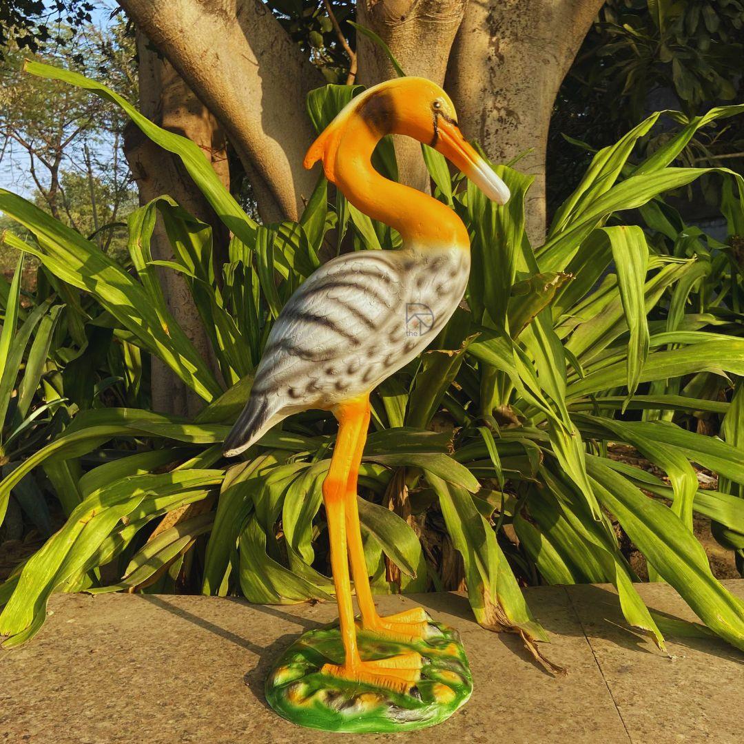Sarus Crane Animal Statue For Garden Decor - The Decorshed