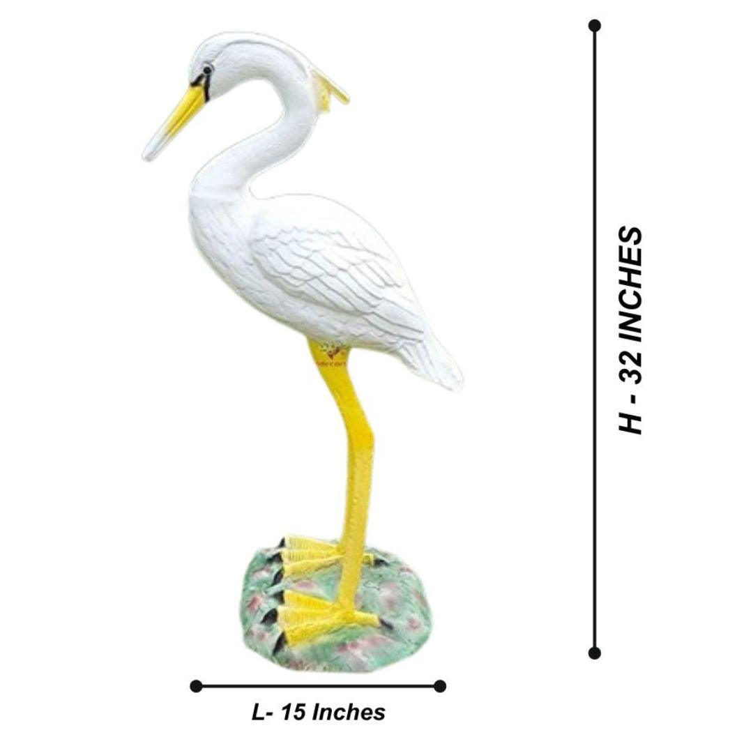 Sarus Crane Animal Statue For Garden Decor - The Decorshed