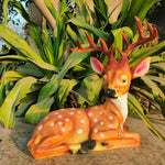 Sitting Deer with horn for Garden Decor - The Decorshed