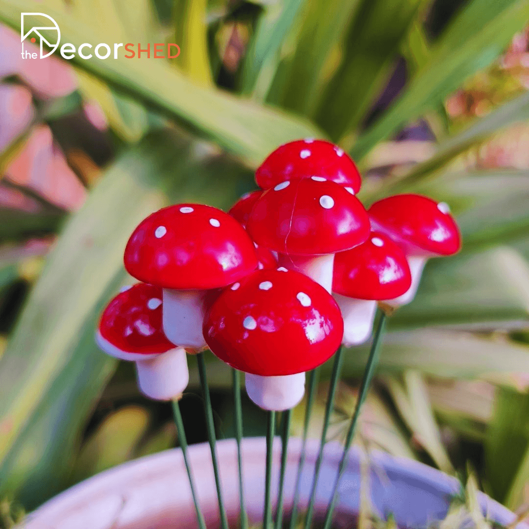 Small Mushroom Garden Stakes - The Decorshed