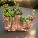 Stump Handmade Resin Succulent Planter - The Decorshed