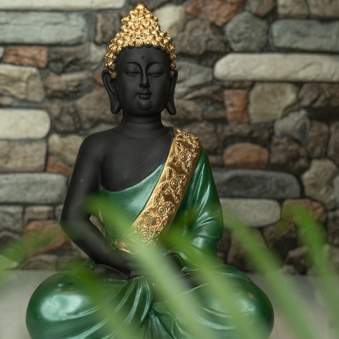 Meditating Buddha Statue (Green)