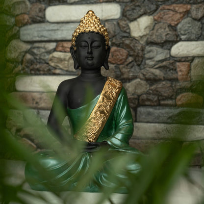 Meditating Buddha Statue (Green)