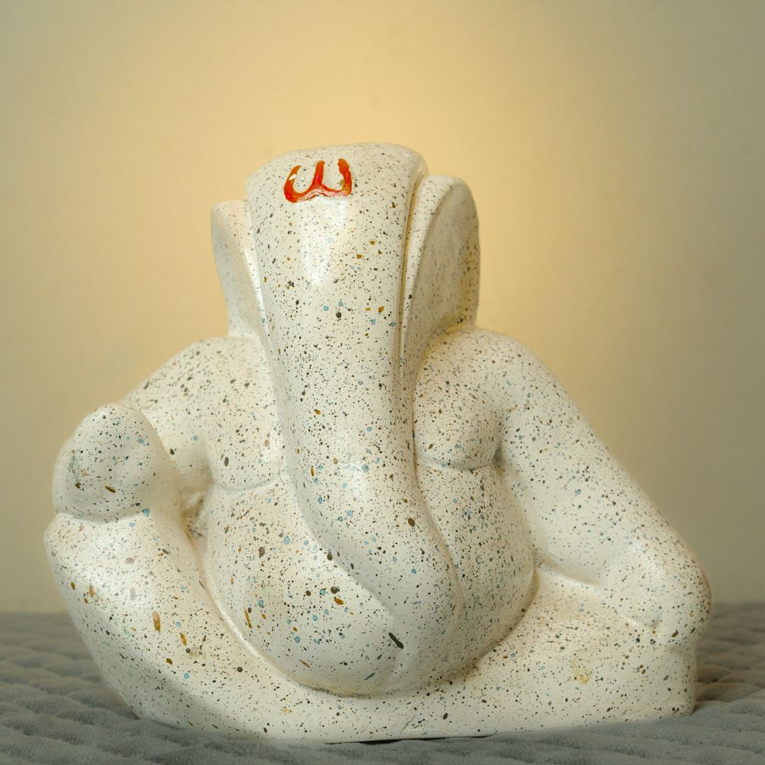 Lord Ganesha for home decor and table decor (White)