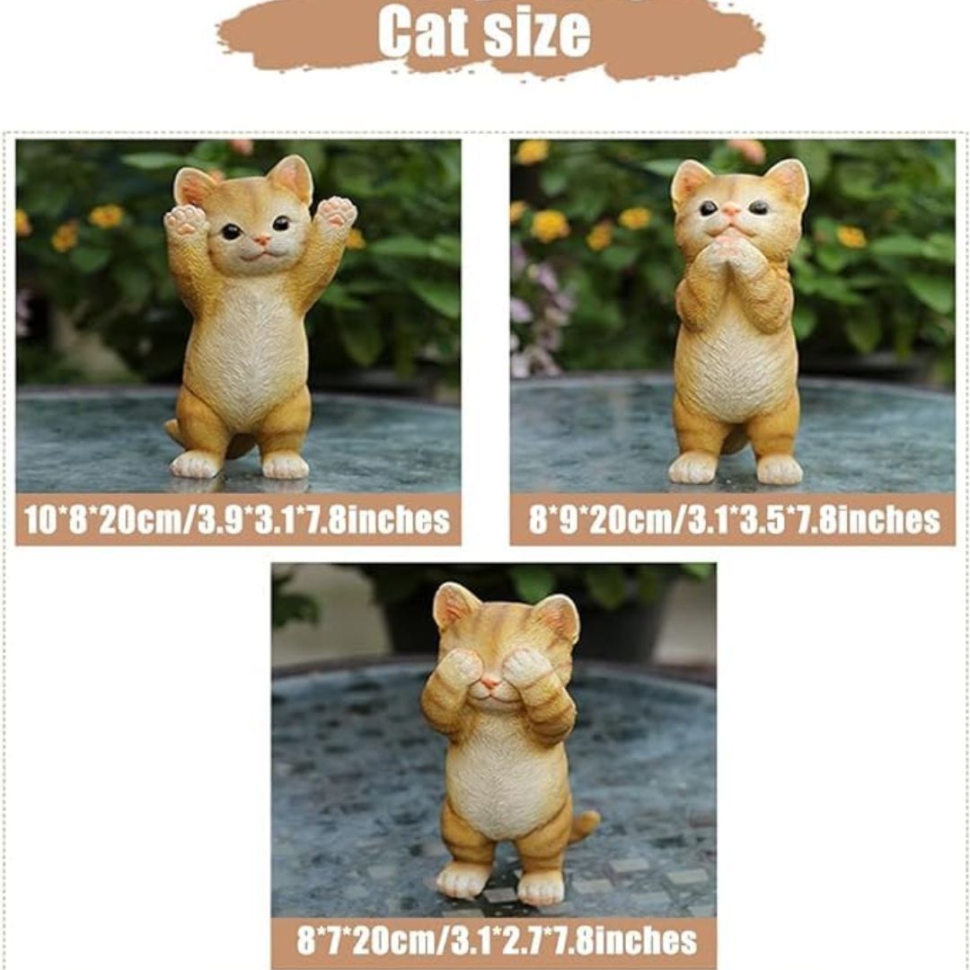 Cute Cat Figurines (Set of 3)