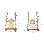 Garden Fairy Combo Set - Hanging Fairy Girl Swing Ornaments (Set of 2)