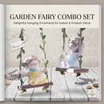Garden Fairy Combo Set - Hanging Fairy Girl Swing Ornaments (Set of 2)