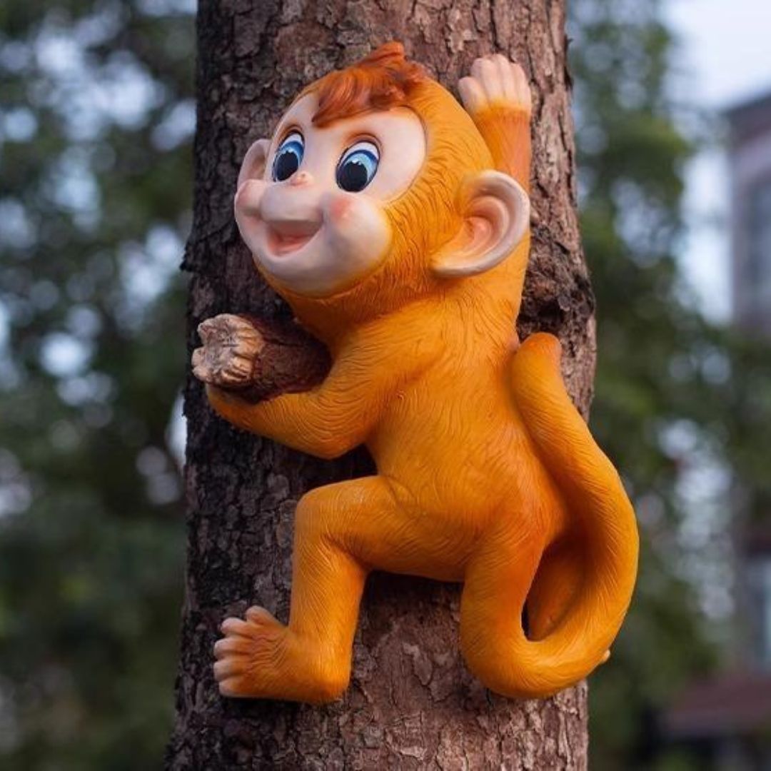 Cute Climbing Monkey Wall Decor
