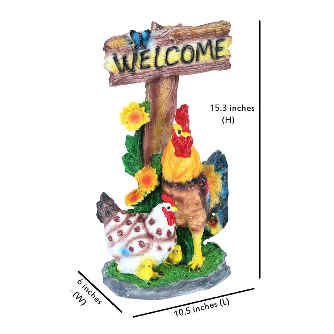 Welcome Cock Statue - The Decorshed