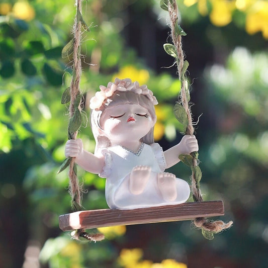 Cute Girl Swing Hanging Decor