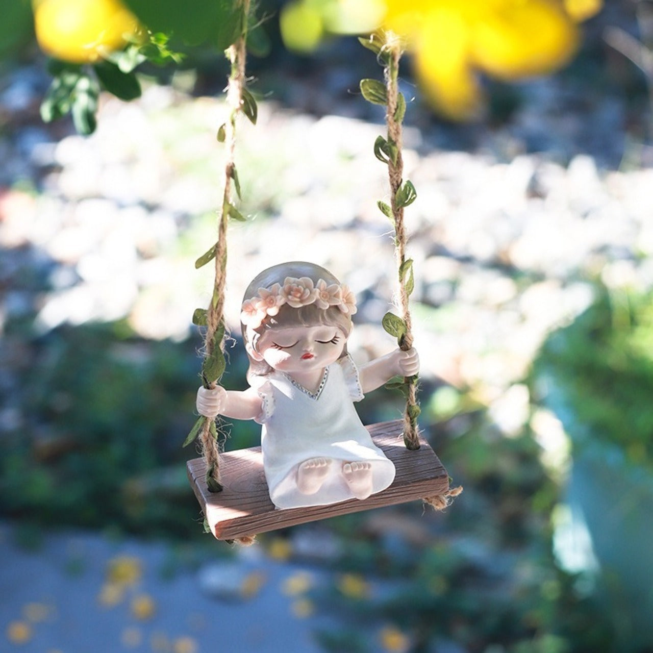 Cute Girl Swing Hanging Decor
