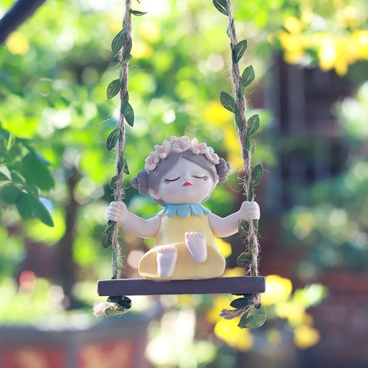 Cute Girl Swing Hanging Decor