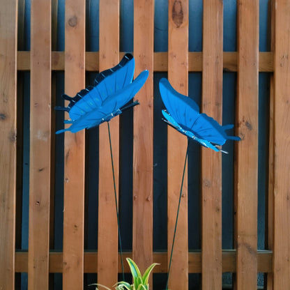 Flying Butterfly Garden Stakes for Pots & Beds — Set of 2