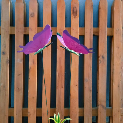 Flying Butterfly Garden Stakes for Pots & Beds — Set of 2