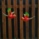 Tropical Parrot Garden Stake | Set of 2 Neon Bird Plant Pot Stakes