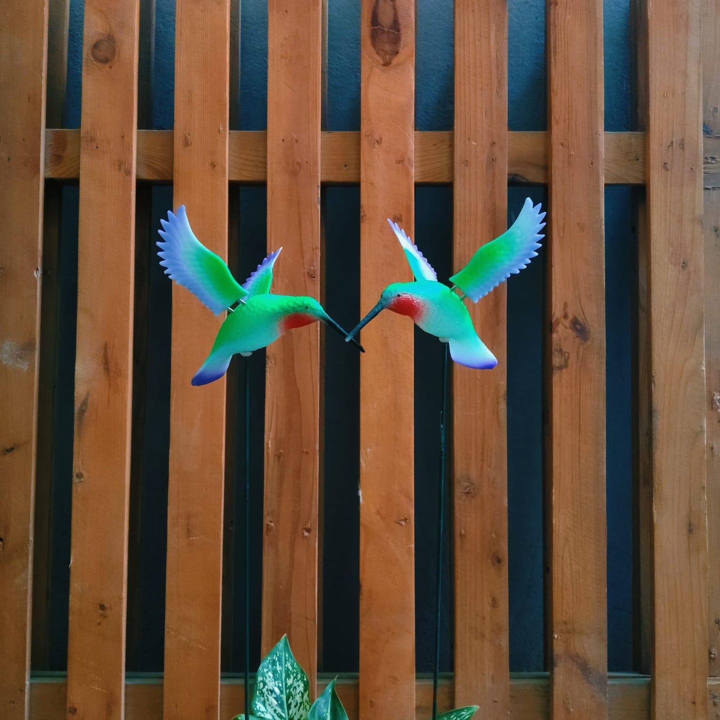 Flying Hummingbird Garden Stake Decor| Bird Plant Pot Stakes (Set of 2)