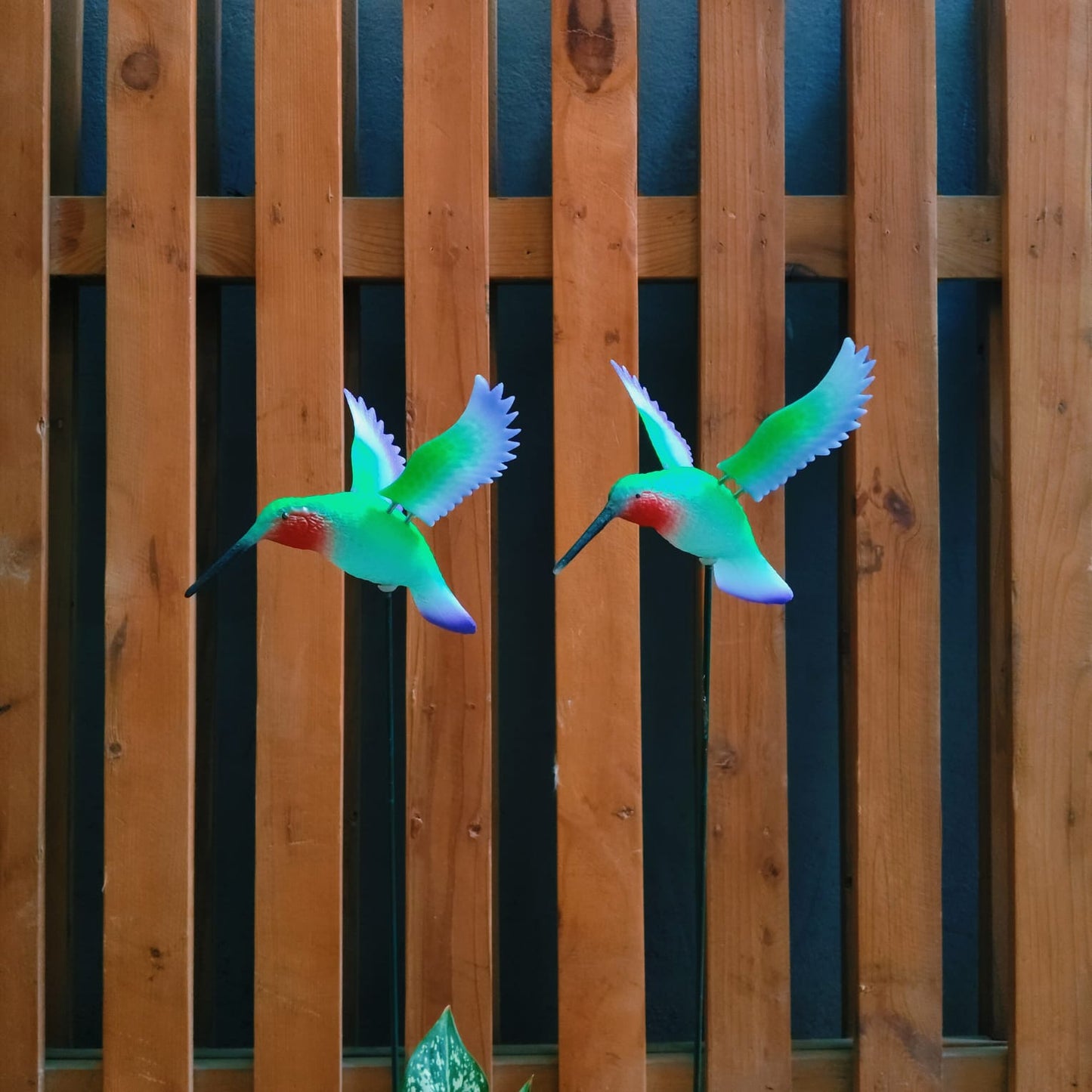 Flying Hummingbird Garden Stake Decor| Bird Plant Pot Stakes (Set of 2)