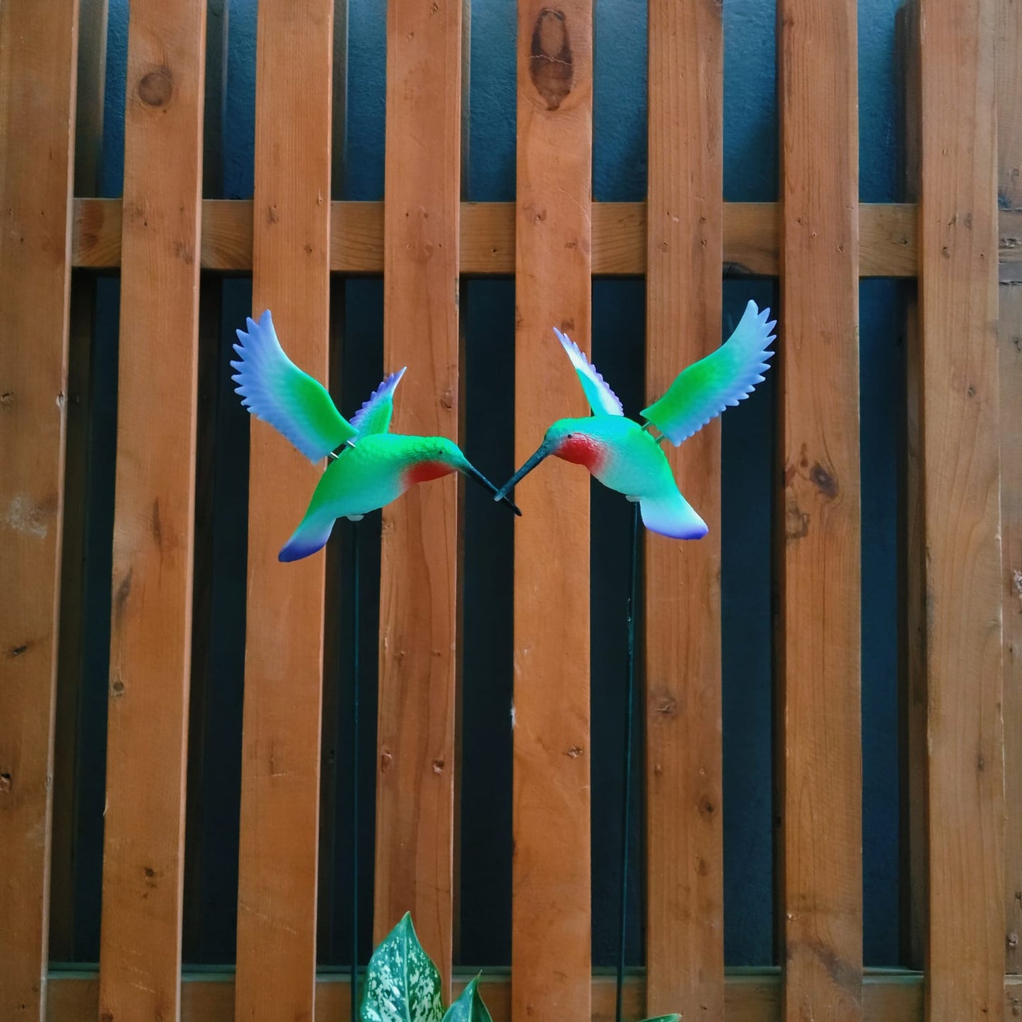 Flying Hummingbird Garden Stake Decor| Bird Plant Pot Stakes (Set of 2)
