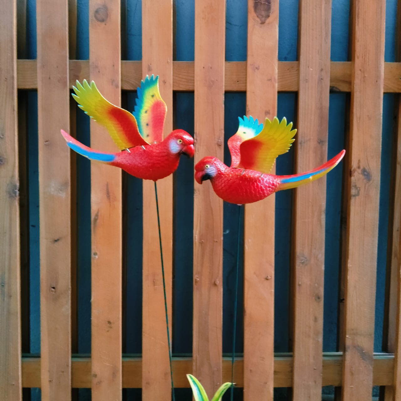 Parrot Garden Stake Decor | Bird Plant Pot Stakes (Set of 2)