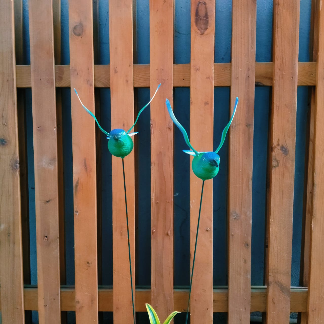 Hummingbird Garden Stakes – Set of 2 Decorative Bird Plant Picks