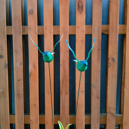 Hummingbird Garden Stakes – Set of 2 Decorative Bird Plant Picks