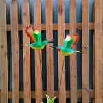Hummingbird Garden Stakes – Set of 2 Decorative Bird Plant Picks