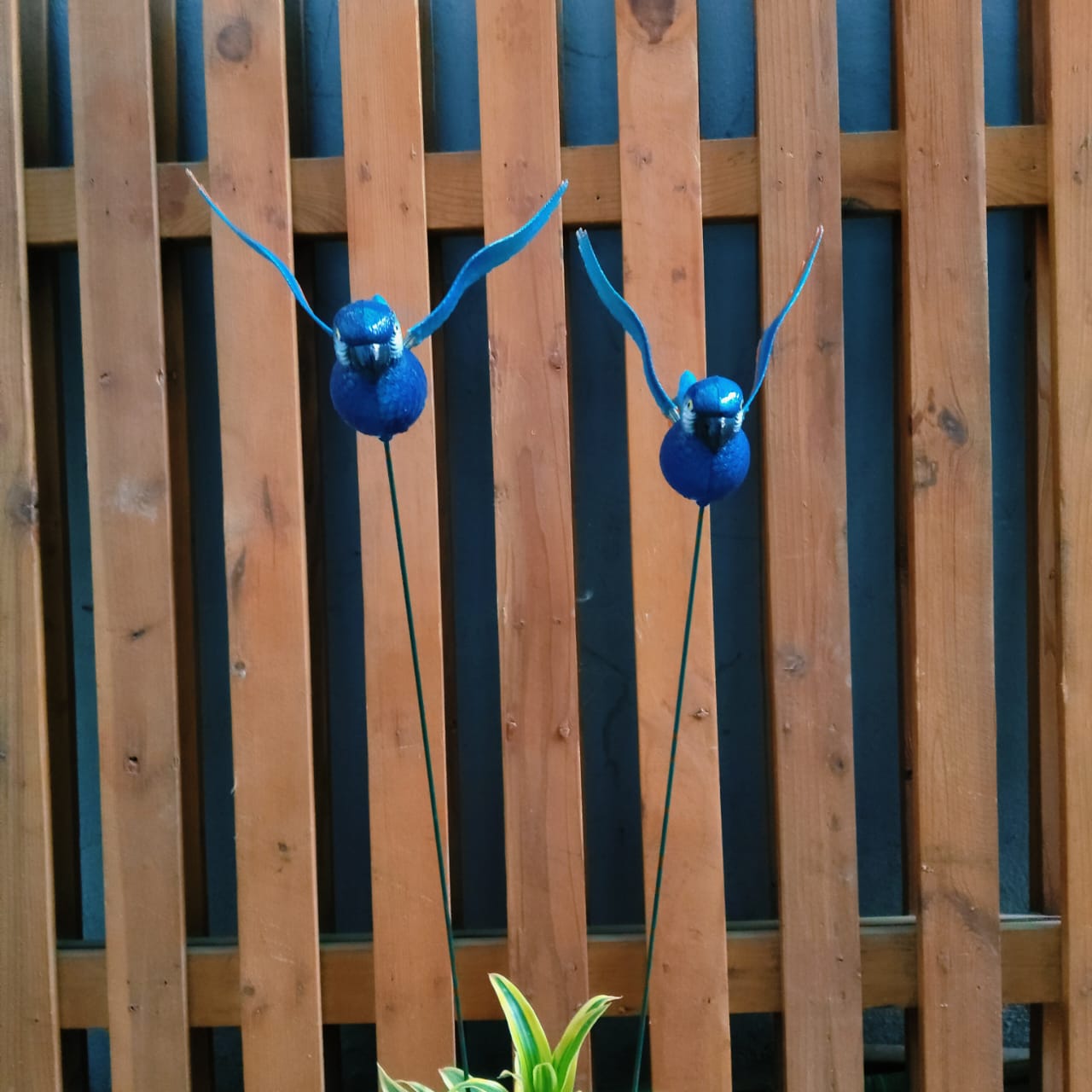 Parrot Garden Stake Decor | Bird Plant Pot Stakes (Set of 2)