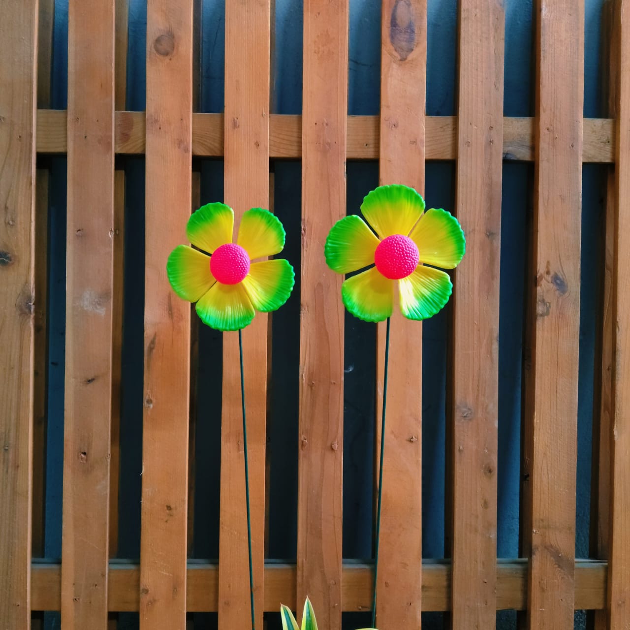 Poppy & Cosmos Flower Garden Stake | Plant Pot Stakes (Set of 2)