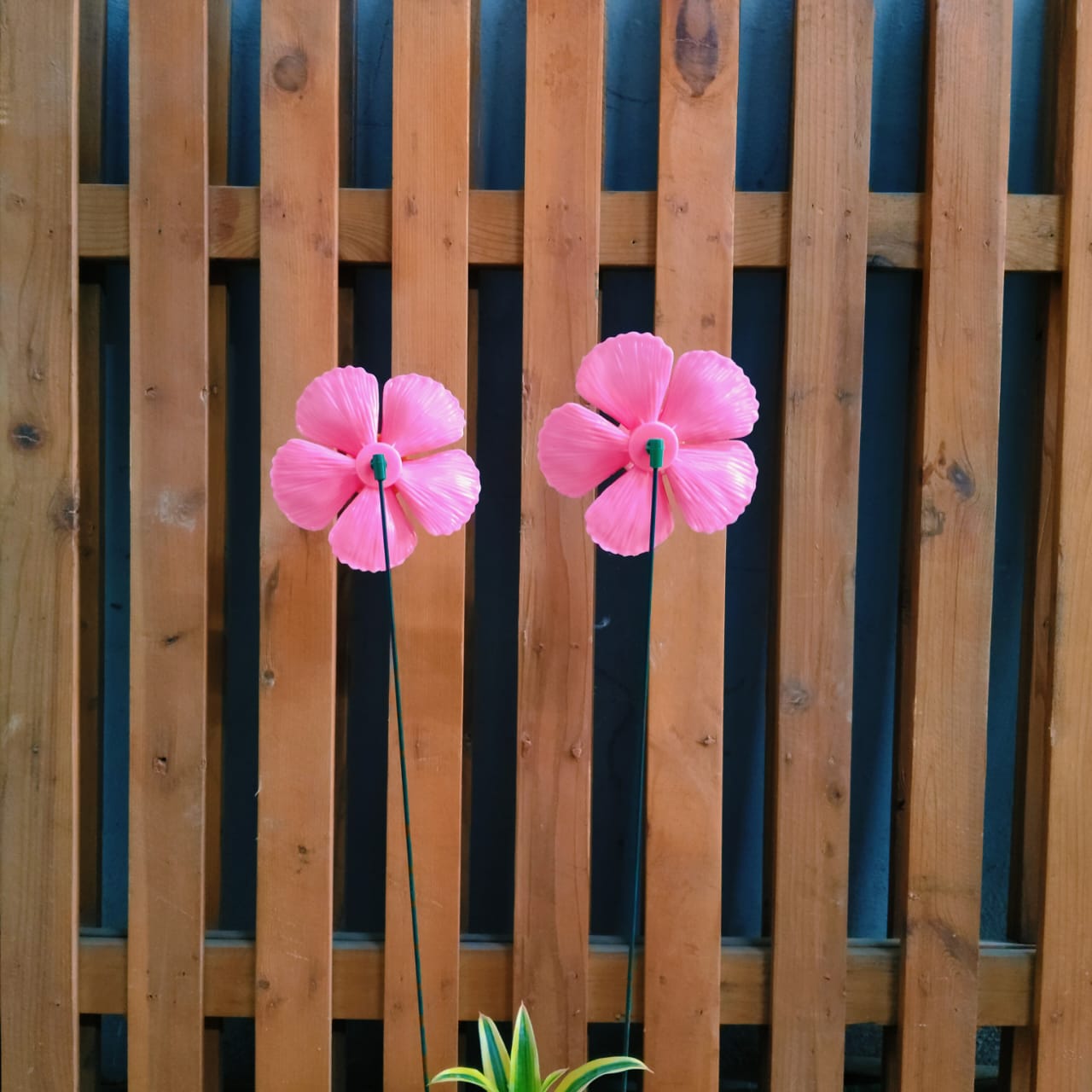 Poppy & Cosmos Flower Garden Stake | Plant Pot Stakes (Set of 2)