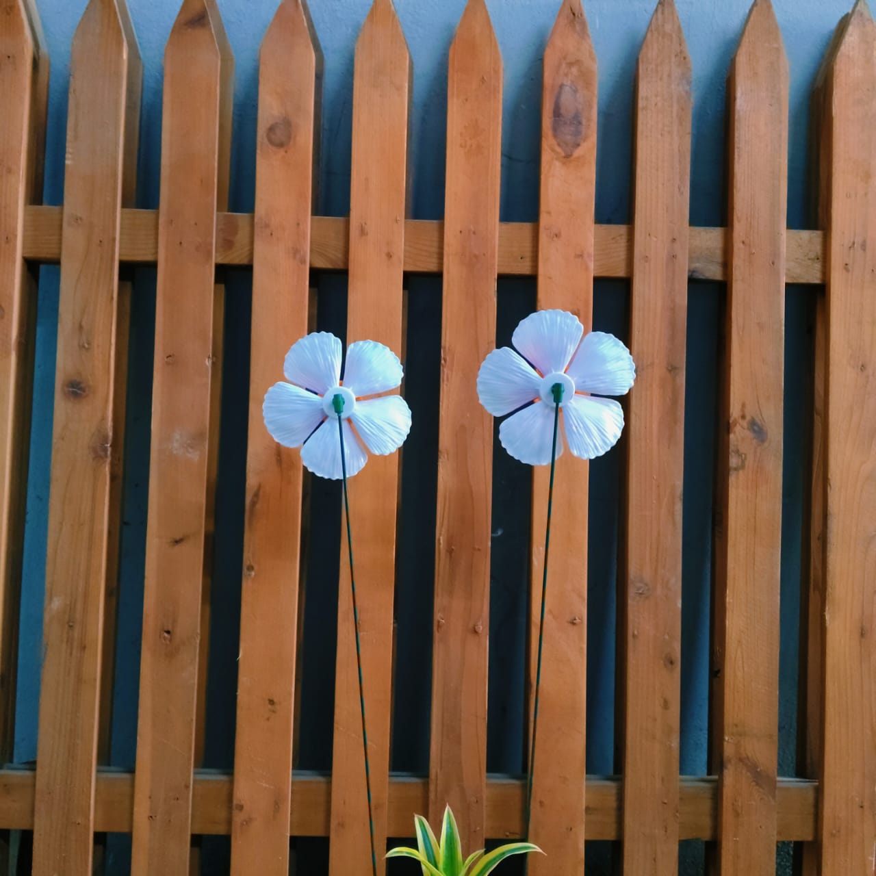 Poppy & Cosmos Flower Garden Stake | Plant Pot Stakes (Set of 2)