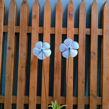 Poppy & Cosmos Flower Garden Stake | Plant Pot Stakes (Set of 2)