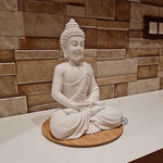 White Buddha Statue 10" - The Decorshed