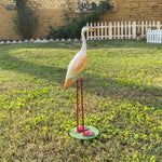 White Metal leg Crane showpiece - The Decorshed