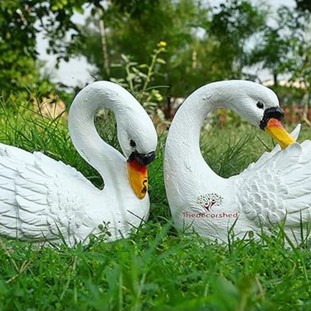 Swan Pair for Garden Decor