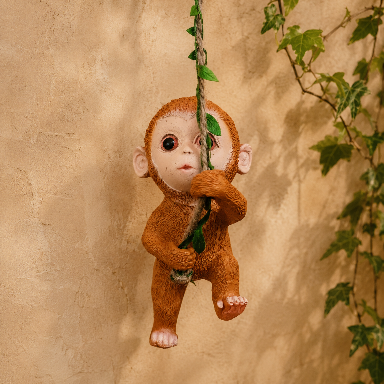 Baby Monkey Figurine | Climbing Tree Garden Decor