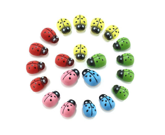 Miniature Ladybug for Plant Leave Decor (Pack of 50)