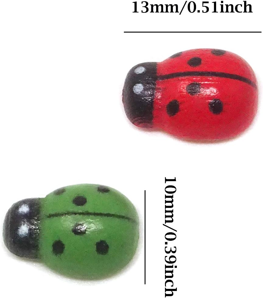 Miniature Ladybug for Plant Leave Decor (Pack of 50)