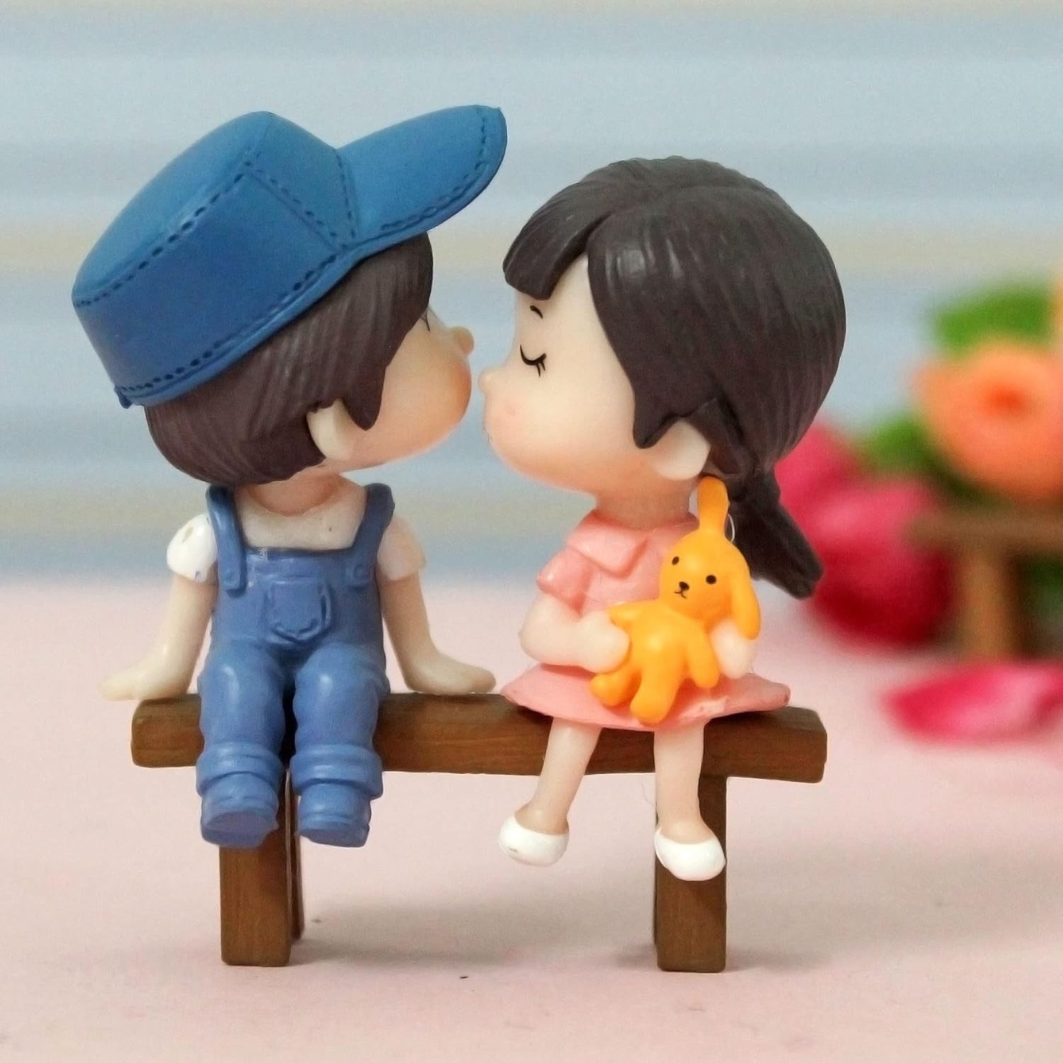 Cute Couple Miniature for Tray Decor