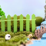 Miniature Fence for Fairy Garden Decor (Green)Tray Garden Bonsai Tray(Set of 2)