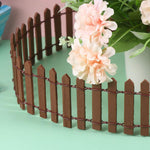Miniature Fence for Fairy Garden Decor,(Brown) Tray Garden Bonsai Tray(Set of 2)